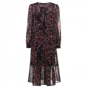 Image of SET Floral Sheer Dress - 0993 BLACK RED