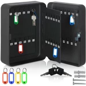 Image of Monzana Key Cabinet Steel 20-48 Hooks Wall Mount Holder Lockable Rack Box Tags 48 hooks