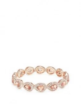 Image of Jon Richard Jon Richard Rose Gold And Pink Stretch Wristwear