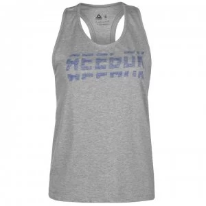 Image of Reebok Workout Graphic Tank Top Ladies - Grey Heather