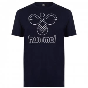 Image of Hummel Hive Peter T Shirt Mens - Navy 1009