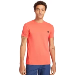 Image of Timberland Dunstan River Crew Tee For Men In Coral, Size S