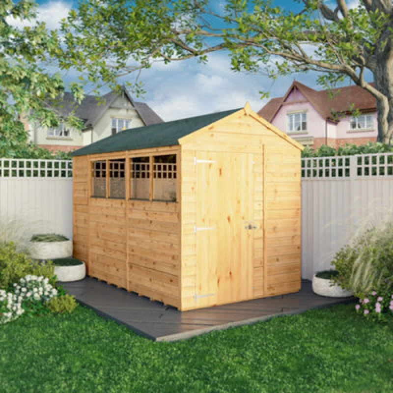 Image of Mercia 10 x 6 Woodsman Shiplap Apex Shed, Brown SI-100-001-0005