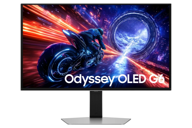 Image of Samsung Odyssey G6 G60SF 27 OLED QHD 500Hz 0.03ms Gaming Monitor LS27FG602SUXXU Silver