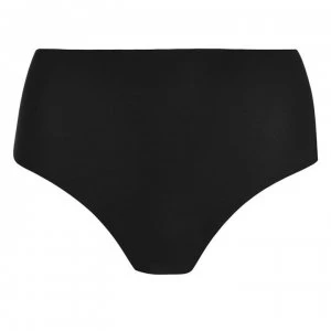 Image of Chantelle Chantelle Soft String High Waited Thong - Black