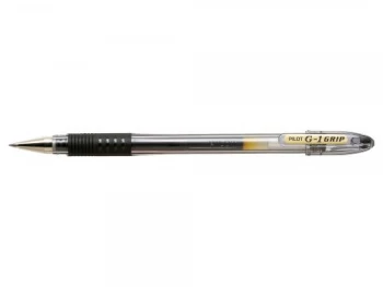 Image of Pilot G-107 Grip Gel Rollerball Pen Fine 0.7mm Tip 0.4mm Line Black Pack of 12 Pens
