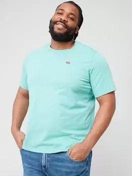 Image of Levis Levis Big & Tall Original Housemark Logo T-Shirt - Green, Size 3XL, Men