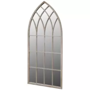 Image of Gothic Arch Garden Mirror 50x115cm for Indoor and Outdoor Use Vidaxl Silver