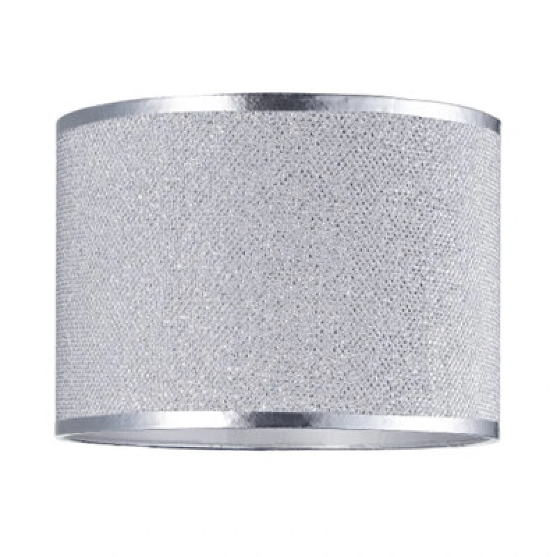 Image of Happy Homewares Modern And Designer Mini Diamond Silver Glitter Fabric Lamp Shade 25Cm Wide