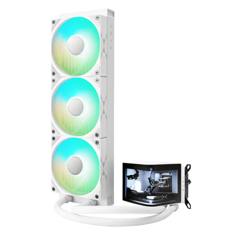 Image of TRYX PANORAMA 360mm AIO Liquid Cooler ARGB White - L-P360N-AS3M-G1W