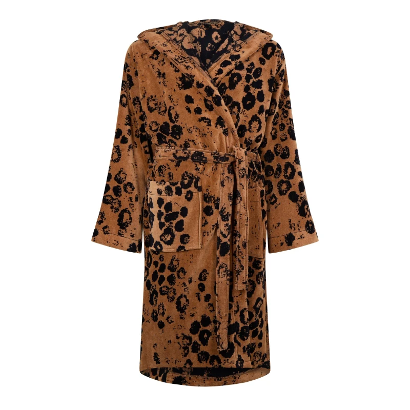 Image of ROBERTO CAVALLI HOME Giaguaro Bathrobe - Brown Brown S