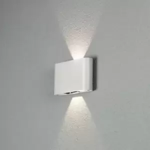 Image of Konstsmide Chieri Outdoor Modern Up Down Wall Light 2x 6W Adjustable Beam White, IP54