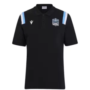 Image of Macron Glasgow Warriors Polo Shirt Mens - Black