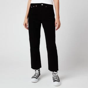 Image of Tommy Jeans Womens Harper HR Straight Ankle Jeans - Black - W27