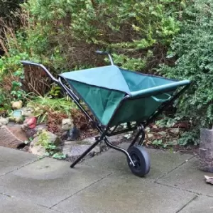 Image of 50kg Capacity Folding / Fold Up Garden Wheelbarrow with Solid Rubber Tyre