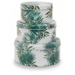 Image of Premier Housewares Set of Three Palm Storage Tins