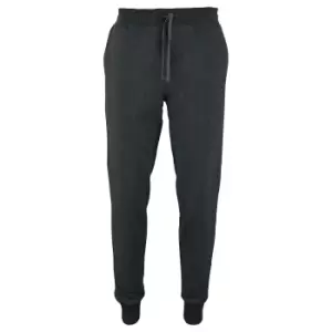 Image of SOLS Mens Jake Slim Fit Jogging Bottoms (S) (Charcoal Marl)