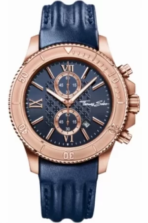 Image of Mens Thomas Sabo Rebel Race Chronograph Watch WA0214-270-209-44MM