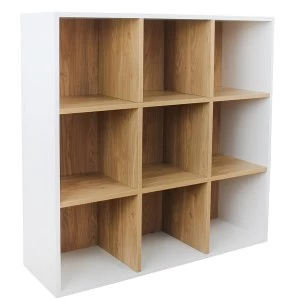 Image of Home Scape 9-Cube Storage Unit - White Oak