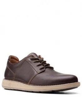 Image of Clarks Un Larvik Leather Shoes - Burgundy