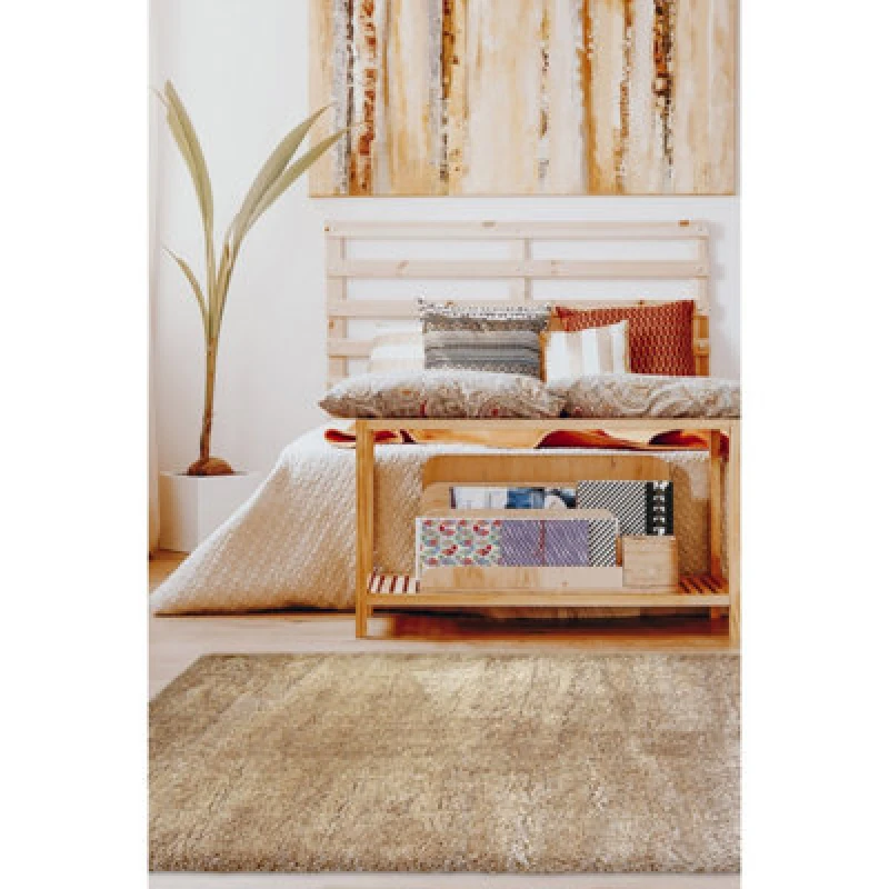 Image of Homemaker Supersoft Cozy Shaggy Rug Natural 200X290 XM04022
