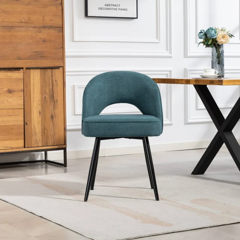 Image of Artemis Home Ashley Fabric Dining Chairs - Set of 2 in Teal Size: 2 Pack Teal Unisex 2 Pack