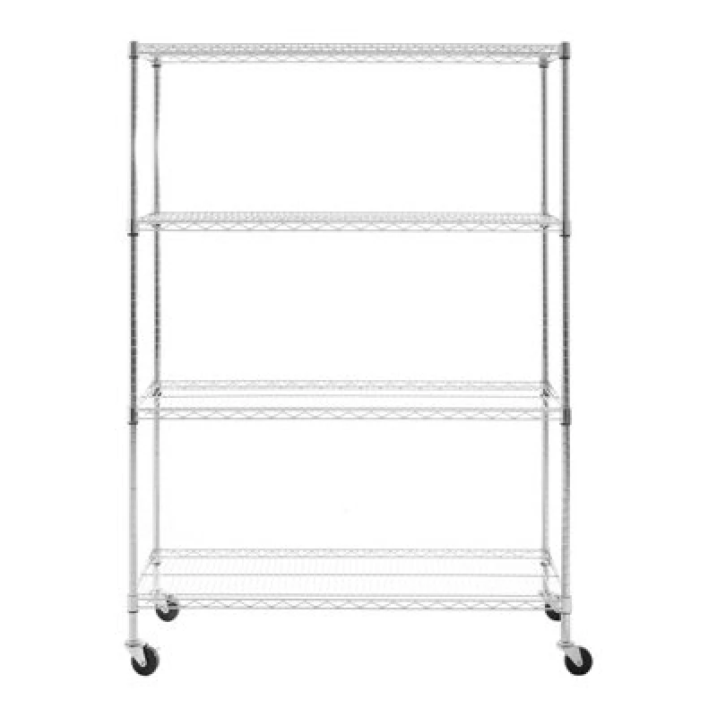 Image of Premier Housewares Frankfurt 4 Tier Metal Shelf Unit Silver