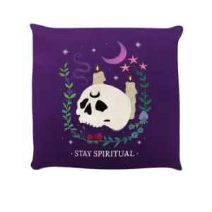 Image of Grindstore Stay Spiritual Cushion (One Size) (Purple/White/Green)
