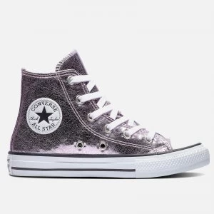 Image of Converse Kids Chuck Taylor All Star Hi - Top Trainers - Pink Foam - UK 1 Kids