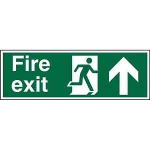 Image of Stewart Superior SP129SRP Screw Plastic Sign 600x200 Fire Exit Man