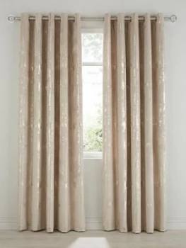 Image of Michelle Keegan Home Embossed Velvet Eyelet Curtains