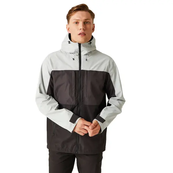Image of Regatta Mens Maland Full Zip Waterproof Breathable Jacket M - Chest 39-40' (99-101.5cm) Silver Grey/Ash RMW402-WPY-M