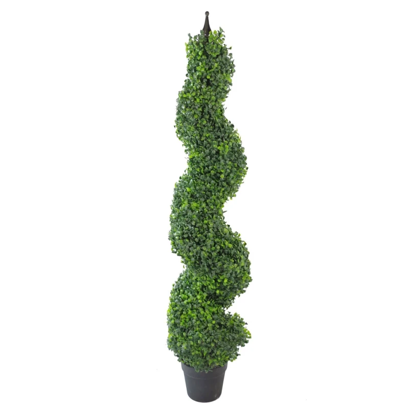 Image of Leaf Buxus Boxwood Spiral Trees 120Cm Buxus Spiral Single 120Cm Plants, Green 7164-V2AZ