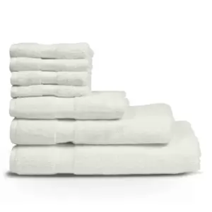 Image of Loft Combed Cotton 7 Piece Towel Set White