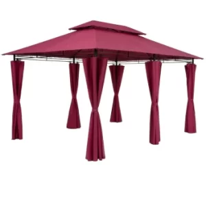 Image of Gazebo Pavilion Garden Topas 3x4m Red