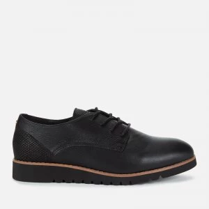 Image of Dune Womens Flinch Leather Derby Shoes - Black - UK 3