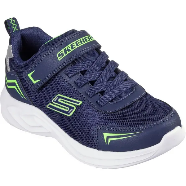 Image of Skechers Boys Mazematics Strap On Stretch Comfy Trainers UK Size 2 (EU 35)