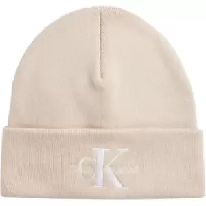 Image of Calvin Klein Jeans Monogram Beanie - Cream