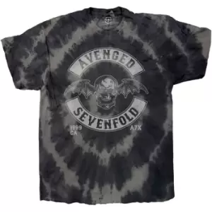Image of Avenged Sevenfold - Deathbat Crest Unisex Medium T-Shirt - Grey
