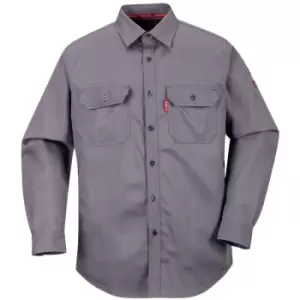 Image of Portwest - FR89GRRM - sz M Bizflame 88/12 FR Shirt - Grey - Grey