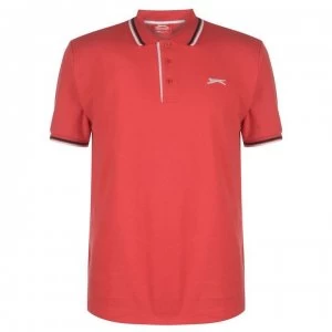 Image of Slazenger Tipped Polo Shirt Mens - Cherry Red