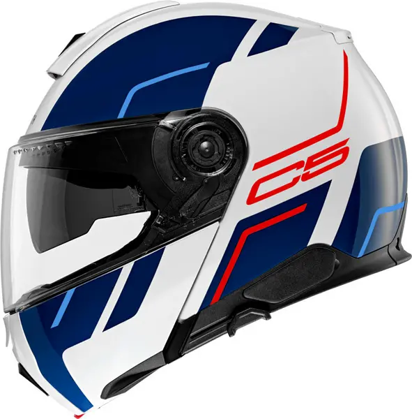 Image of Schuberth C5 Master White Blue Modular Helmet L