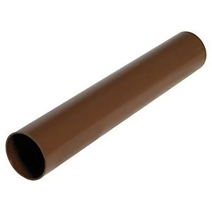 Image of Floplast RPM2BR Round Miniline Downpipe - Brown 50mm x 2m