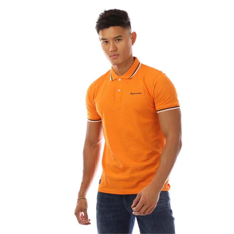 Image of Aquascutum Logo Polo Shirt Orange male Medium