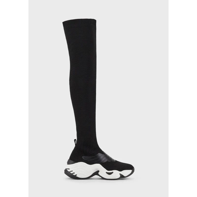 Image of Emporio Armani Emporio Over the Knee Boots - Black 3