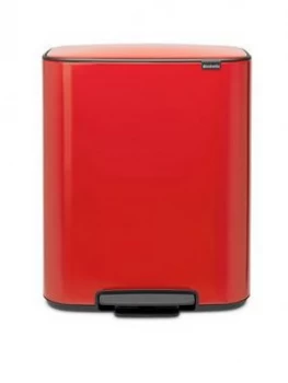 Image of Brabantia Bo 30 + 30-Litre Pedal Bin ; Red