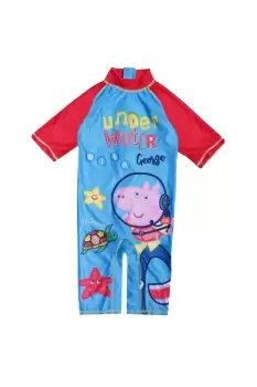 Image of Baby Under Water George Pig One Piece Swimsuit