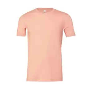 Image of Bella + Canvas Adults Unisex Heather CVC T-Shirt (S) (Heather Peach)