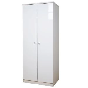 Image of Zodian 2-Door Wardrobe - White