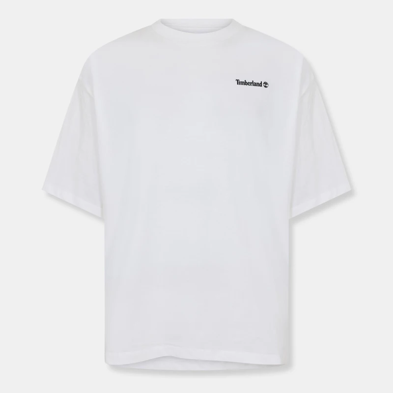 Image of Timberland Mens Timb Oval Regular Fit T-Shirt White male S